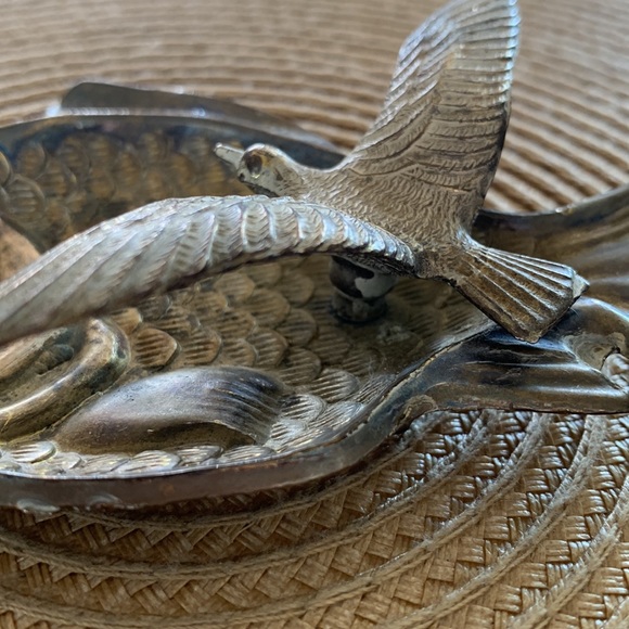 Very Rare Brass Fish and Bird Change Plate Made in England - Picture 2 of 4